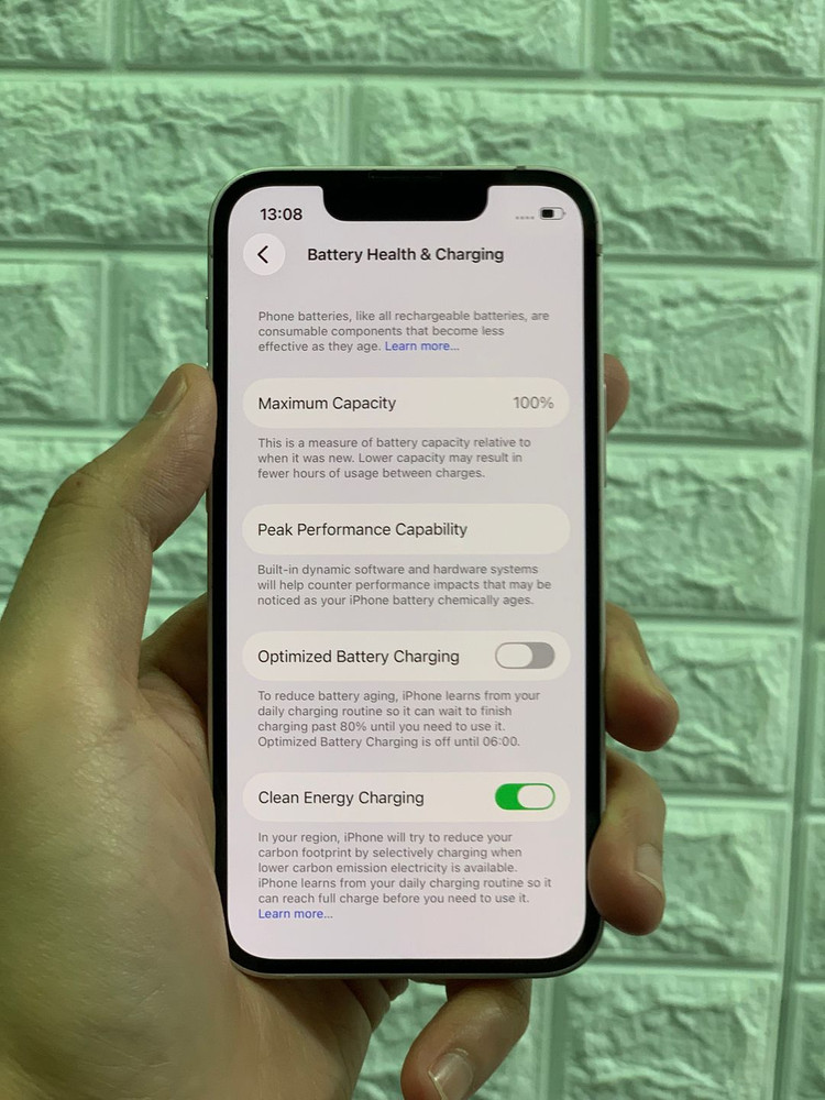 아이폰 13미니 128기가,핑크 배터리성능 100%--6