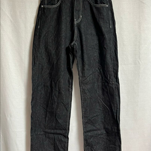 에잇세컨즈 흑청 생지 화이트스티치 데님팬츠 청바지 30