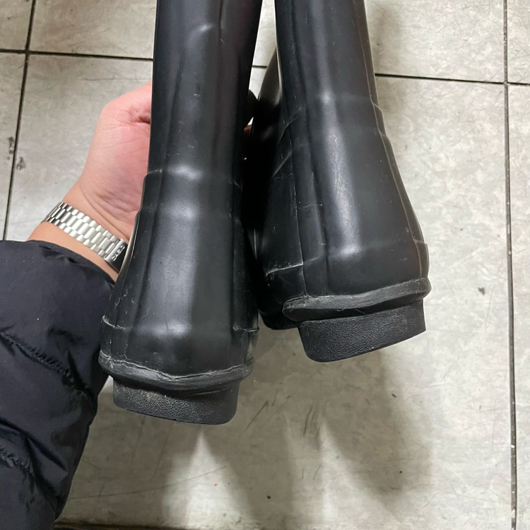 헌터 블랙 여성 레인부츠 UK5 240--3