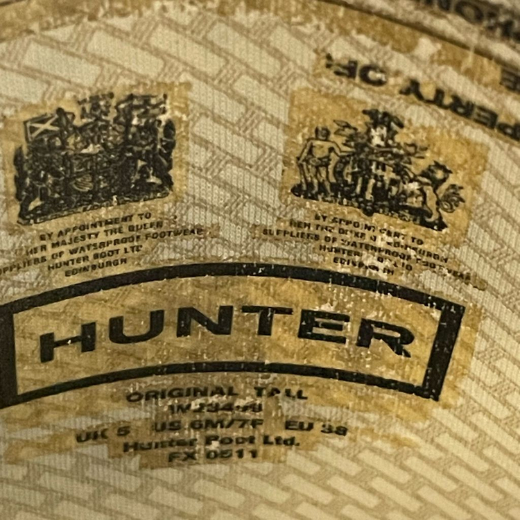 헌터 블랙 여성 레인부츠 UK5 240--5