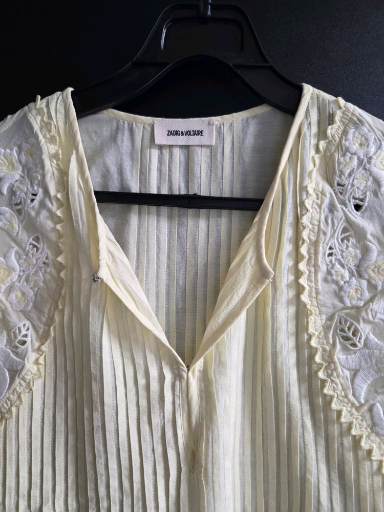 쟈딕앤볼테르 레이스 반팔 블라우스ㅡ정품 가격내림--1