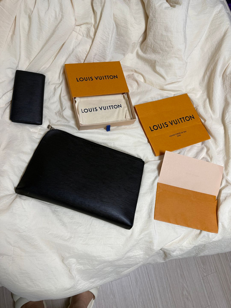 루이비통 포쉐트 주르 에삐 클러치+장지갑--1