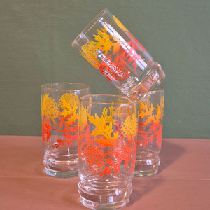 U.S.A.빈티지 리비 글라스 어텀 리브스.개당가