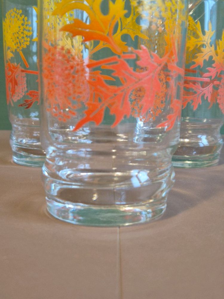 U.S.A.빈티지 리비 글라스 어텀 리브스.개당가--2