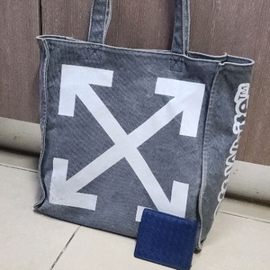 오프화이트 캔버스 토드백