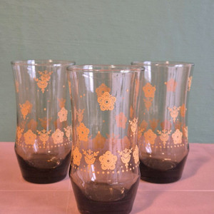 U.S.A빈티지.리비사 엠버그로우 글라스.개당가