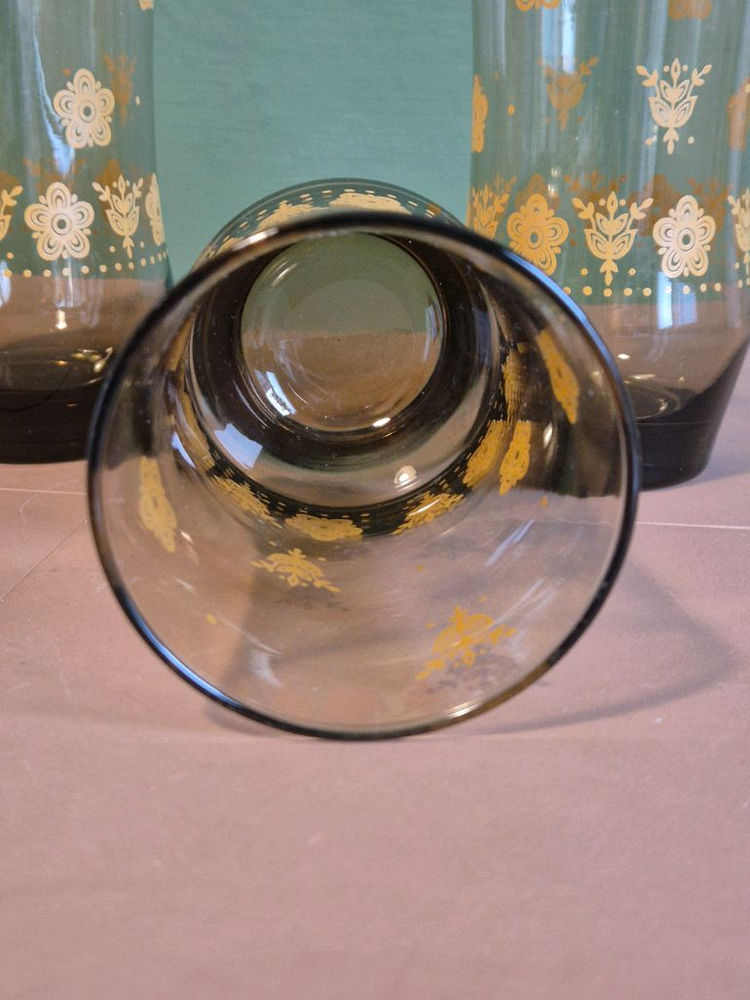 U.S.A빈티지.리비사 엠버그로우 글라스.개당가--4