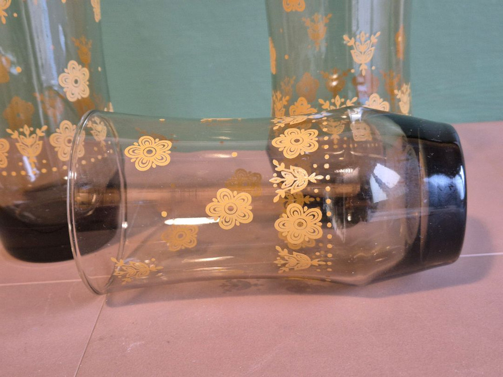 U.S.A빈티지.리비사 엠버그로우 글라스.개당가--5