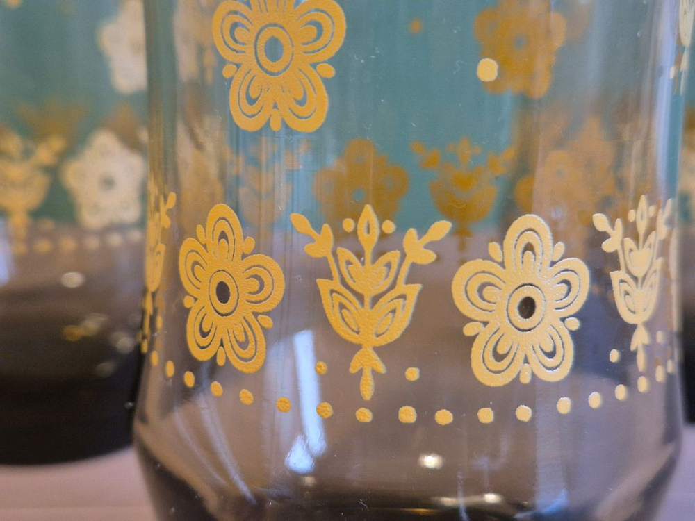U.S.A빈티지.리비사 엠버그로우 글라스.개당가--6