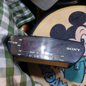 소니 FM/AM 시계 라디오 ICF-C211입니다. FM/AM 라디오 청취는 물론 시계 기능