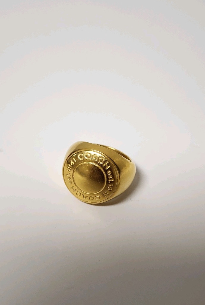 정품 코치 시그니처 로고 귀걸이+반지 세트 이미지