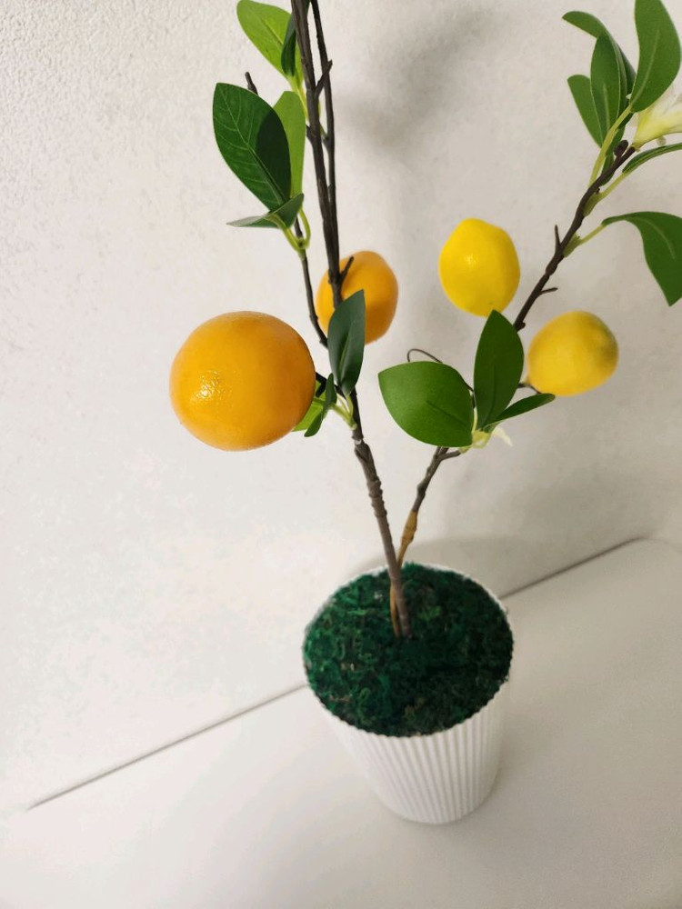 새상품)이케아화분 레몬나무 조화--2