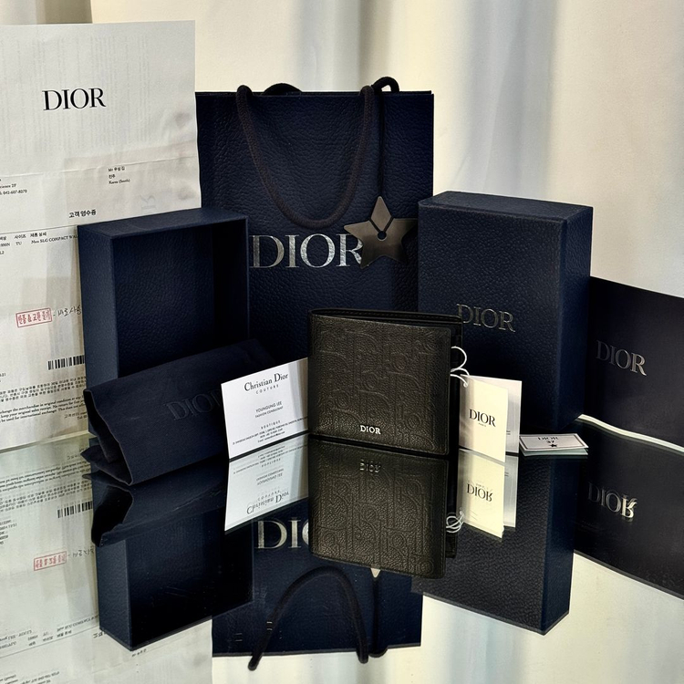 [정품] 디올 그래피티 레더 반지갑 2ESBH027FLG--1