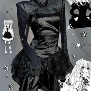 스윙잉서울 쿨키즈 고스로리 고스룩 미사깔 일브 빈티지 블랙시스루원피스