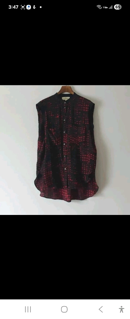 (정품)이자벨마랑 TOILE ISABEL MARANT 실크100% 오버사이즈 블라우스2종 55-날씬77 이미지