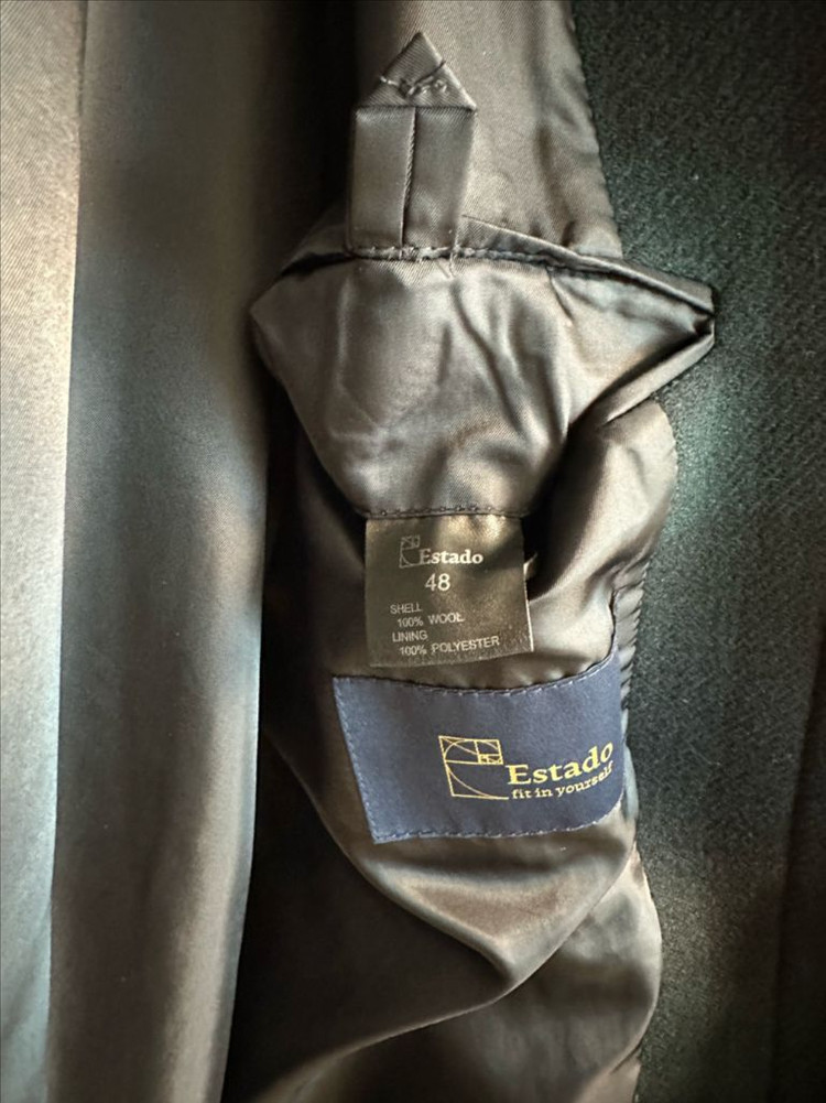 에스타도 블랙와치 발마칸 로브 코트 48사이즈--3