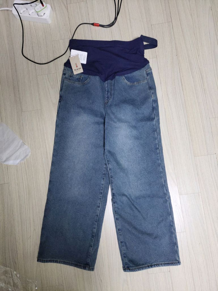 소임 임산부 기모 빈티지 진청바지 M 이미지