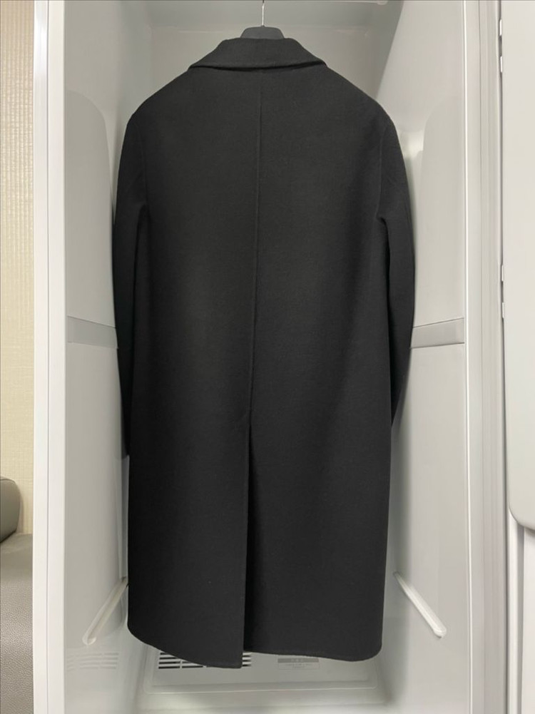 타임옴므 블랙 캐시미어 핸드메이드 더블 코트 95사이즈--1