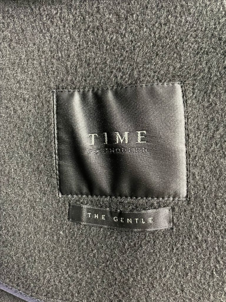 타임옴므 블랙 캐시미어 핸드메이드 더블 코트 95사이즈--4