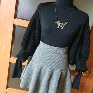 (새제품)블랙 니트 볼레로 가디건 이미지