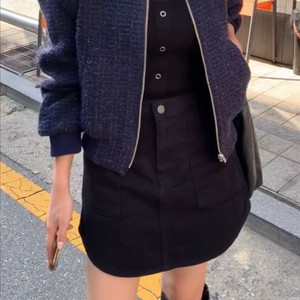 칙스라벨 chixlabel 프리미엄 트위드 블루종 자켓