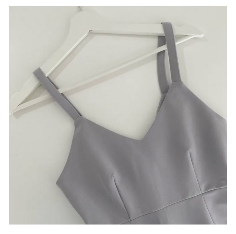 (새상품) 하객룩 오피스룩 스판 뷔스티에 슬림 롱 원피스 S--1