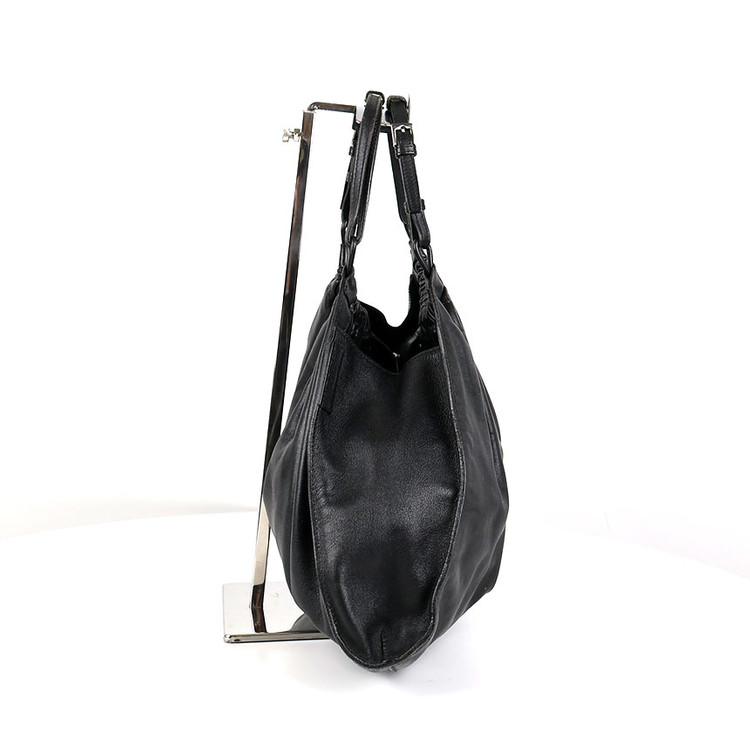 [중고명품다올] 구찌 블랙 레더 버킷 토트백 76554 이미지