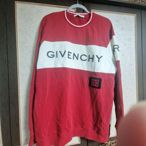 지방시 레드/화이트 로고 맨투맨 xxl 110 이미지