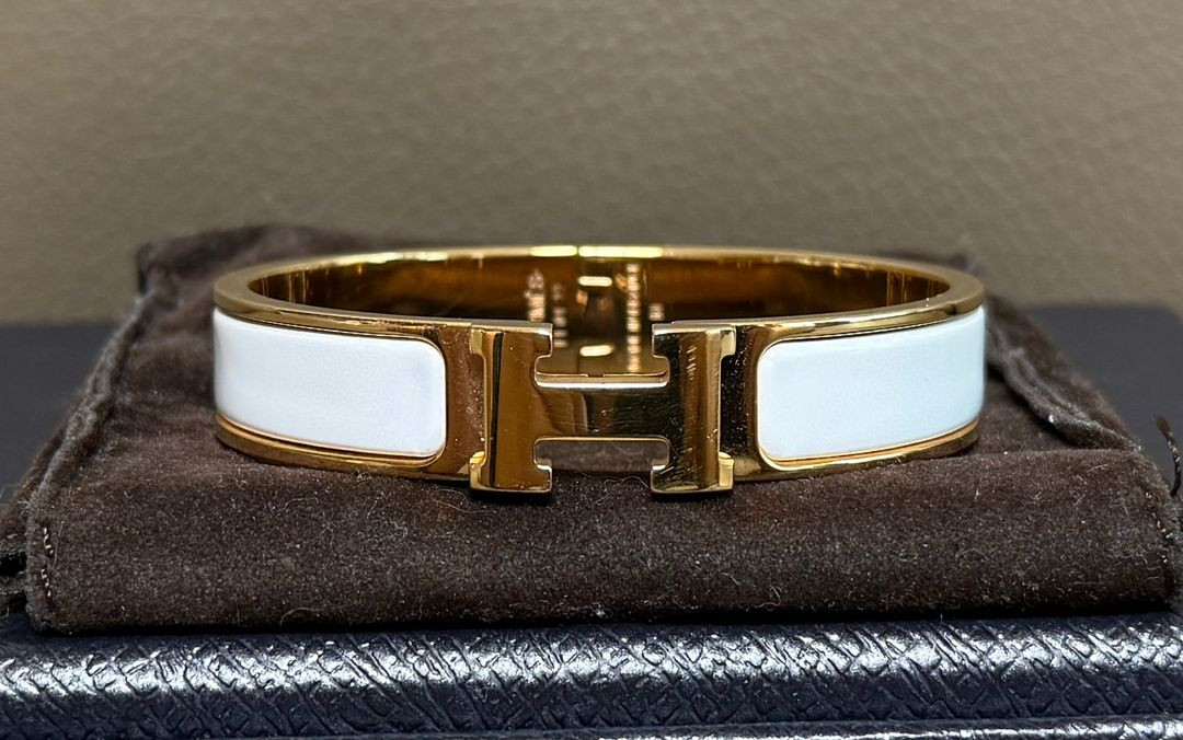 에르메스 클릭아슈PM 팔찌 로즈골드/블랑 이미지