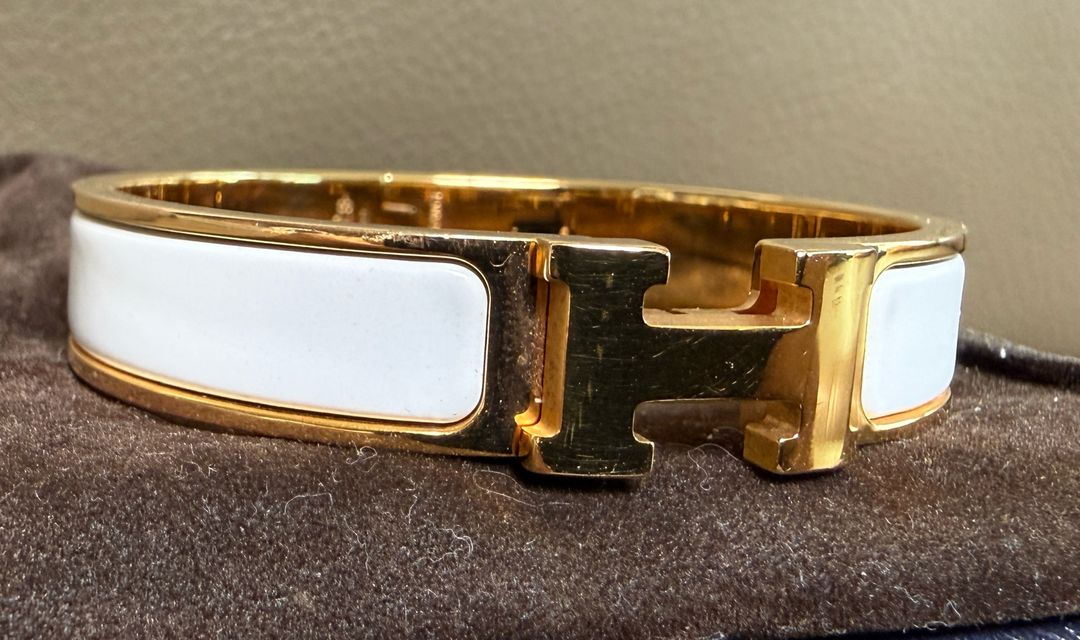 에르메스 클릭아슈PM 팔찌 로즈골드/블랑 이미지