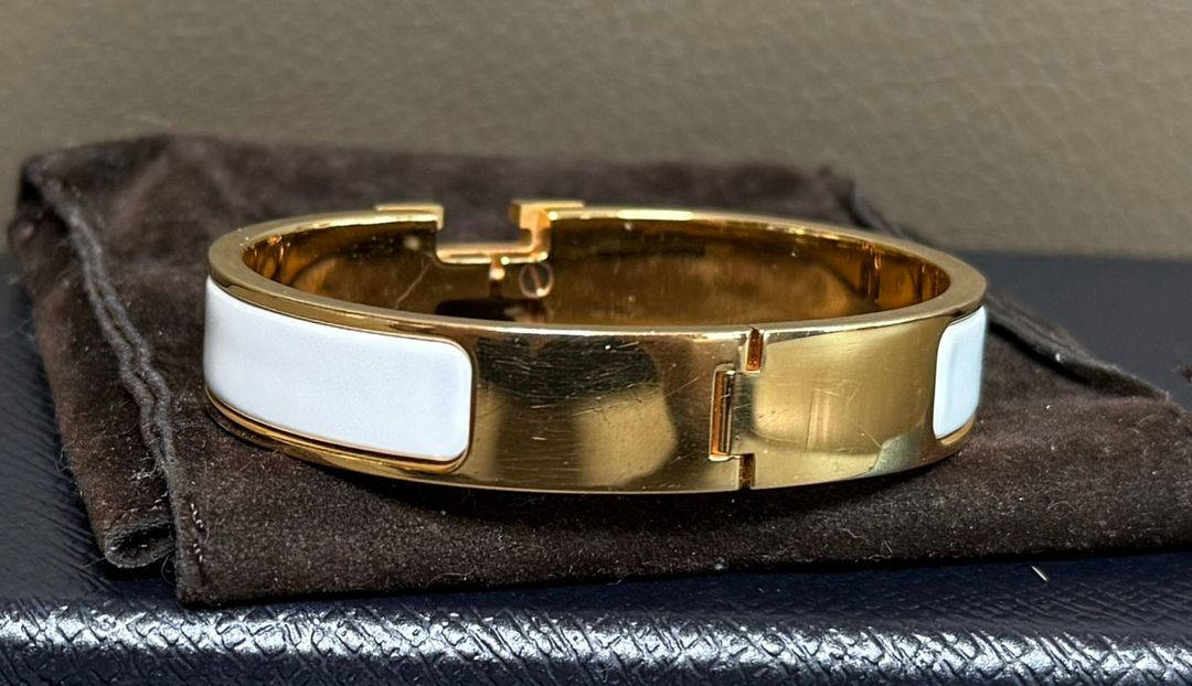 에르메스 클릭아슈PM 팔찌 로즈골드/블랑 이미지