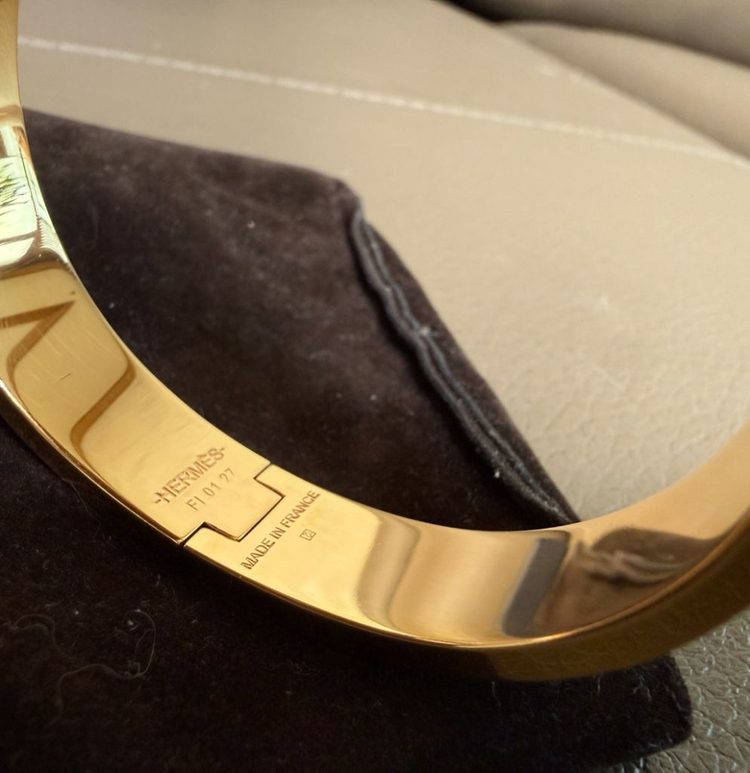 에르메스 클릭아슈PM 팔찌 로즈골드/블랑 이미지