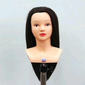 업스타일 자연갈색 22인치 어깨 마네킹 100%인모 천혜인 프로아 비너스 가발