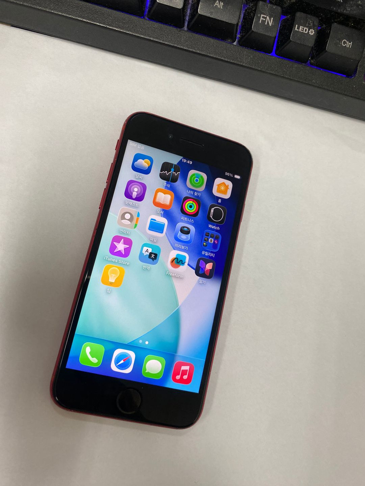 아이폰 SE2 레드 액정SS급 128GB 무잔상 배터리92% 서브폰 업무폰 세컨폰 090688--1