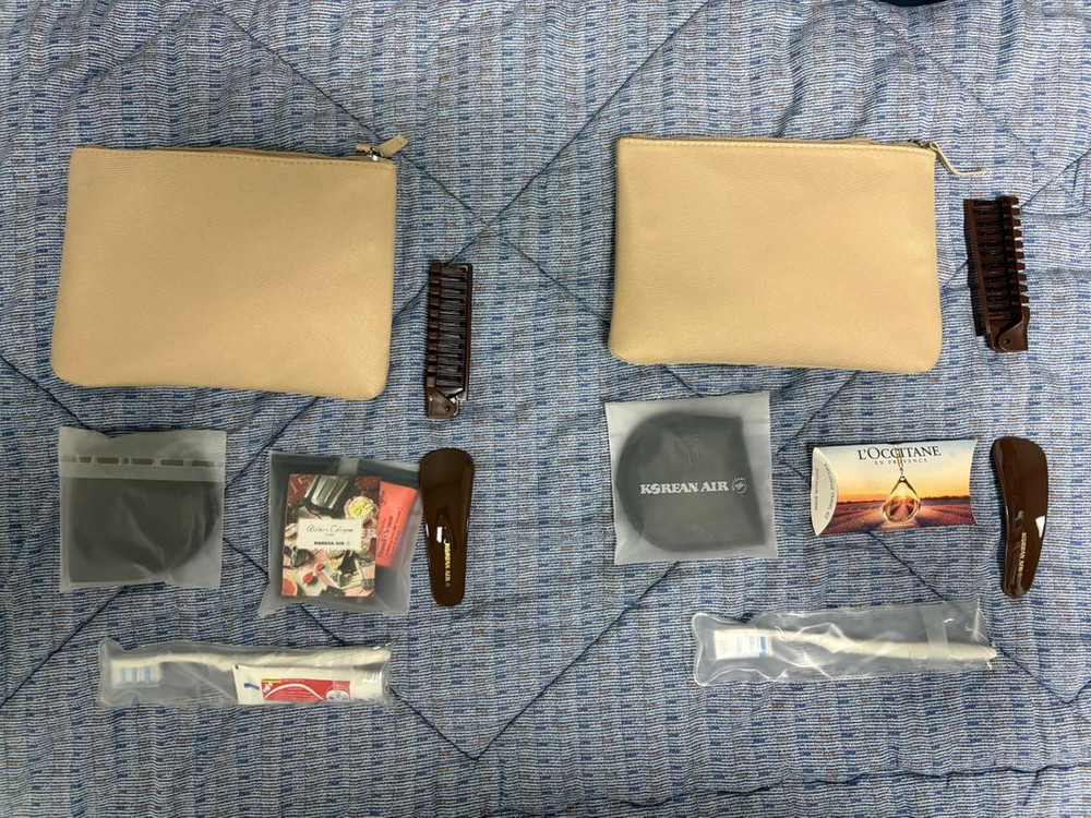 대한항공, 루프트한자, 에미레이트, 에어프랑스, 터키항공 퍼스트/비즈니스 클래스 새제품 어메니티 파우치 이미지