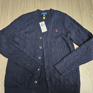폴로 랄프로렌 보이즈 꽈배기 니트 가디건 XL