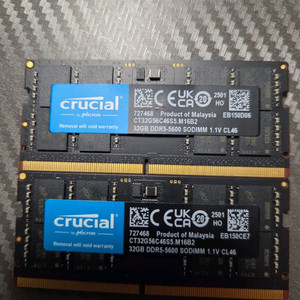 마이크론 DDR5 노트북용 32GB 5600mhz 2개
