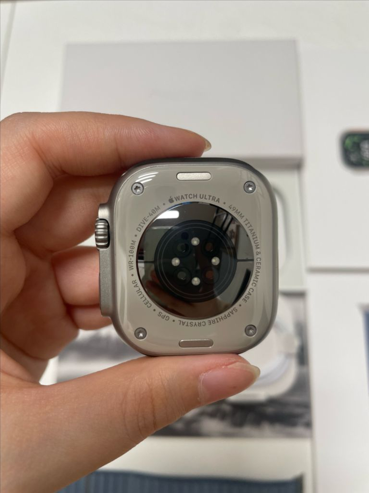 풀박스 ) 애플 워치 울트라 3 49mm 내츄럴 티타늄 라이트 블루 알파인 루프 S--5