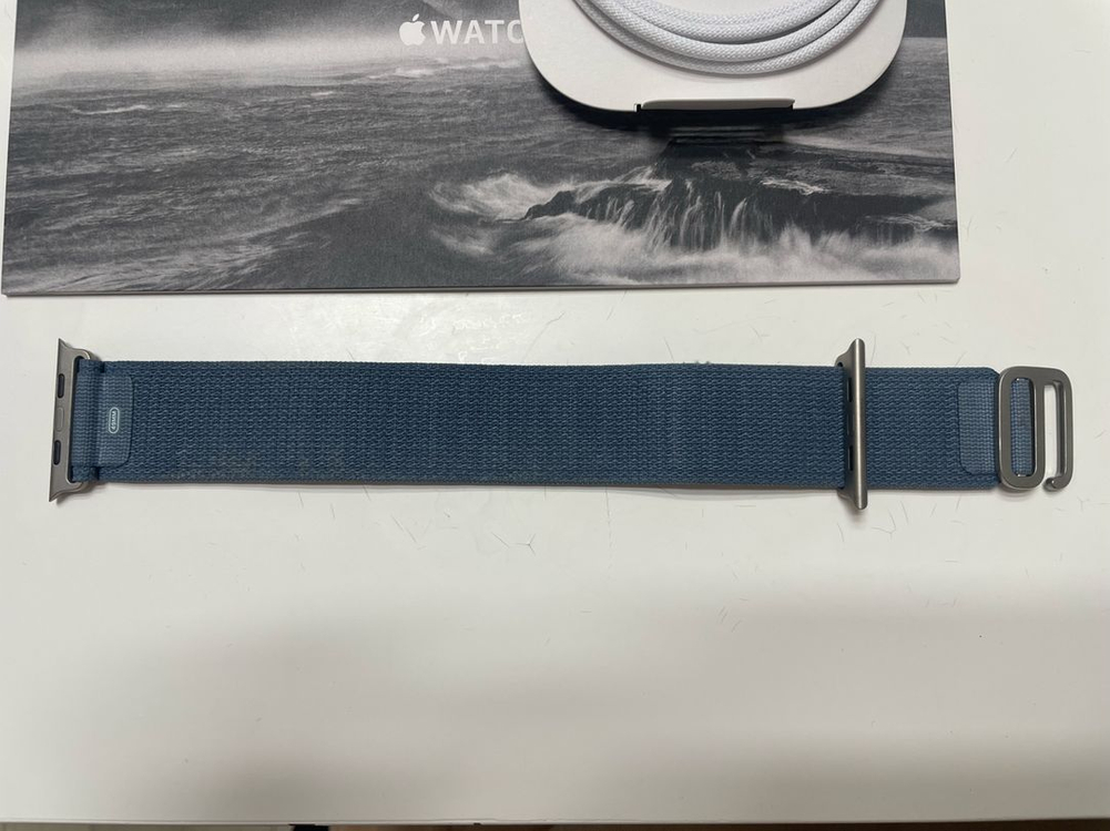 풀박스 ) 애플 워치 울트라 3 49mm 내츄럴 티타늄 라이트 블루 알파인 루프 S--7