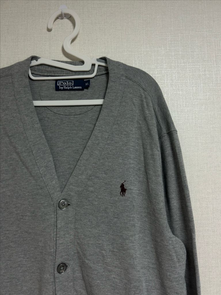 폴로 랄프로렌 오버핏 포켓 니트 가디건 그레이 XL--4