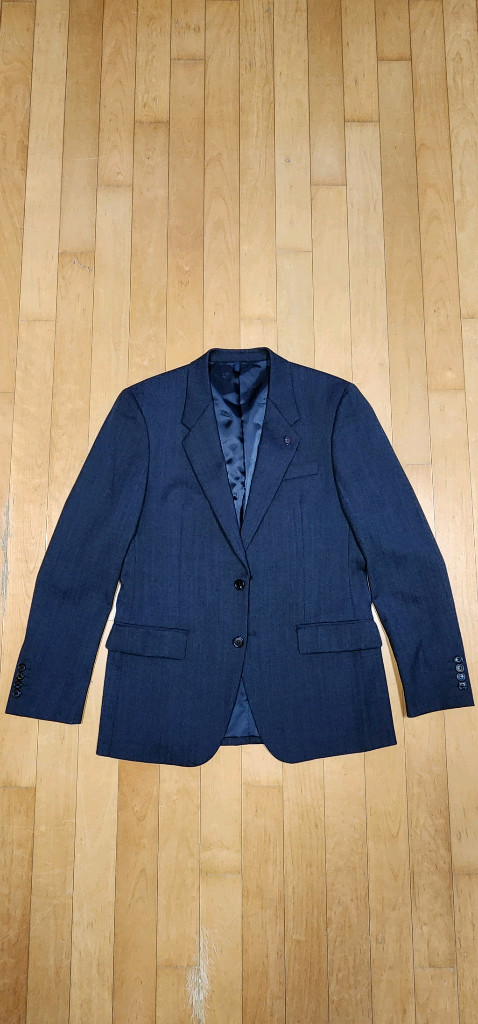 진그레이 커스텀멜로우 모직 자켓 슬림L--3