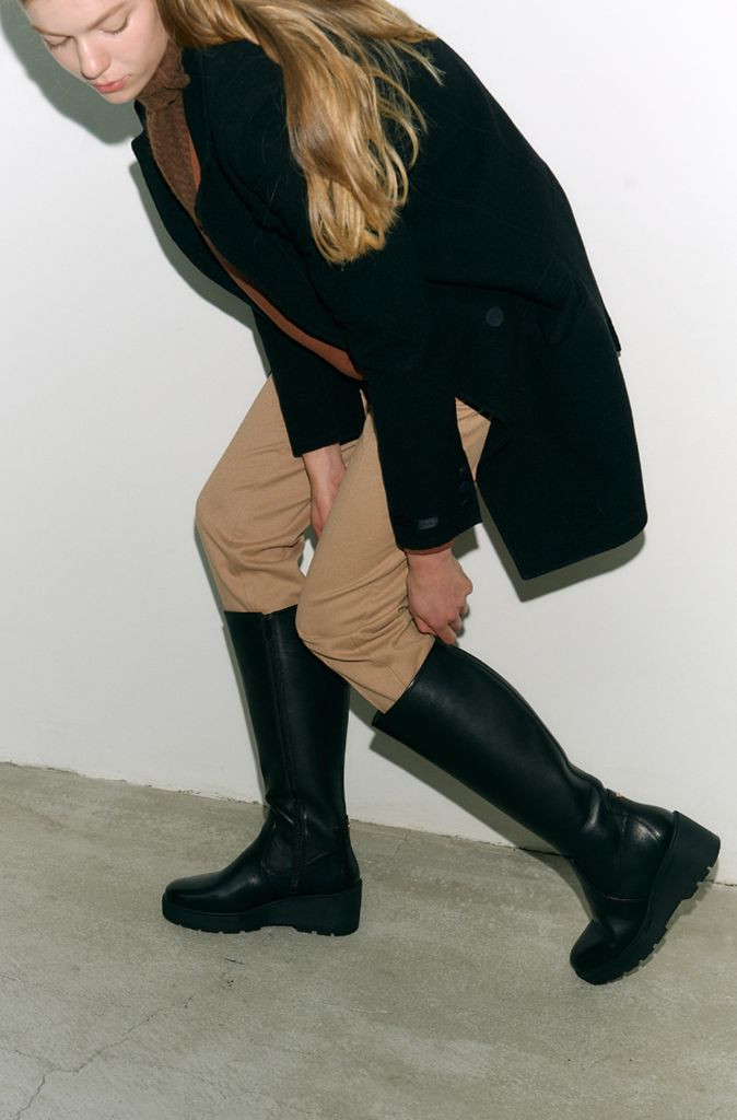 제옥스 부츠 여자 롱부츠 미에레일 여성 웨지 힐 블랙 245 이미지