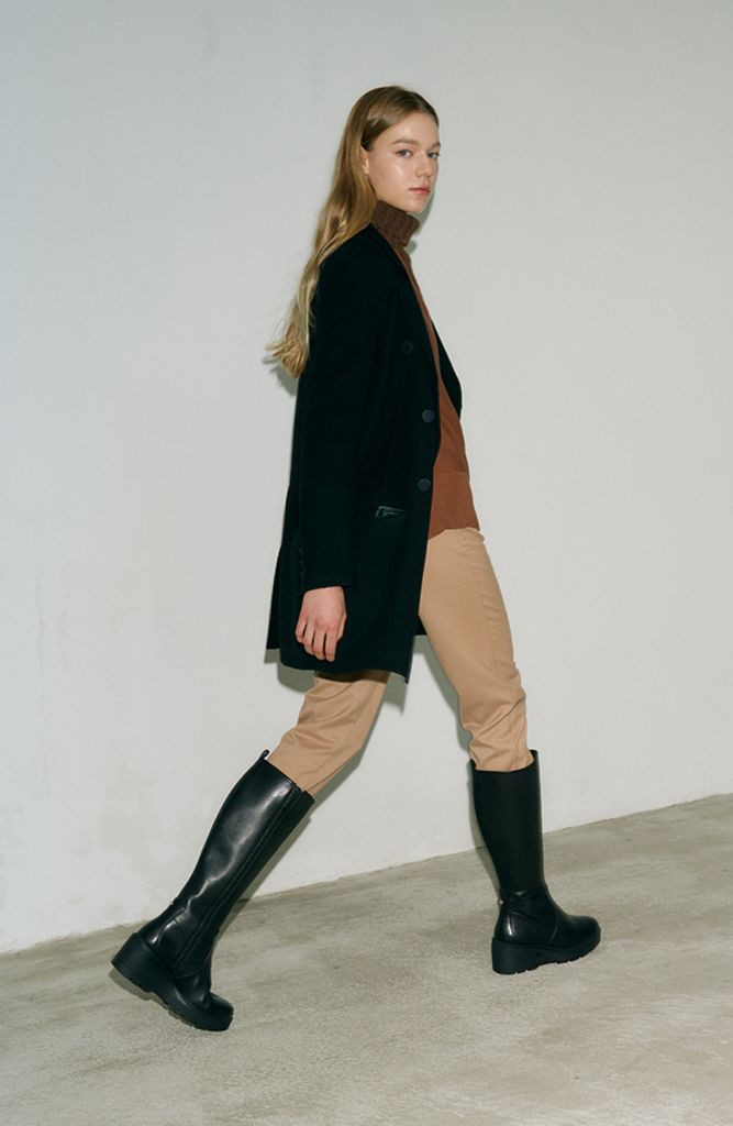 제옥스 부츠 여자 롱부츠 미에레일 여성 웨지 힐 블랙 245 이미지