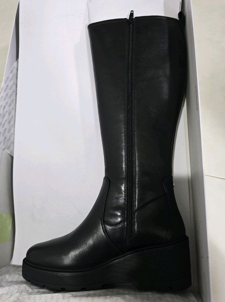제옥스 부츠 여자 롱부츠 미에레일 여성 웨지 힐 블랙 245 이미지