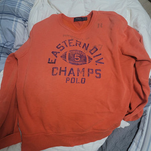 폴로 랄프로렌 오렌지 맨투맨 xl