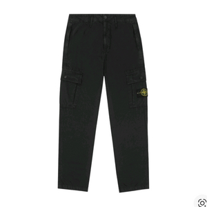 [28] 스톤아일랜드 브러쉬드 코튼 캔버스 가먼트 다이드 카고 팬츠 블랙