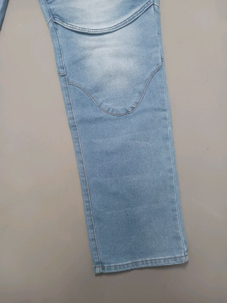 새제품 [38] 모토팬츠 블루 워싱 바이커진 청바지 발망 스타일 이미지