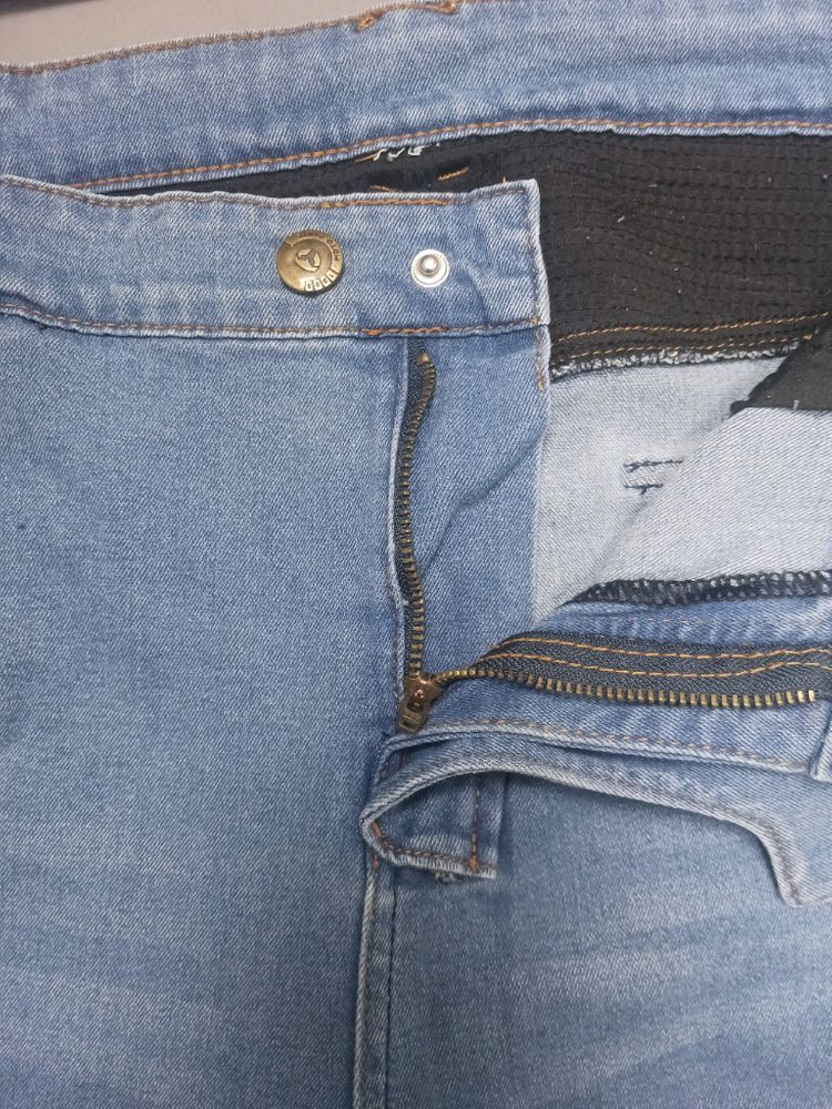 새제품 [38] 모토팬츠 블루 워싱 바이커진 청바지 발망 스타일 이미지