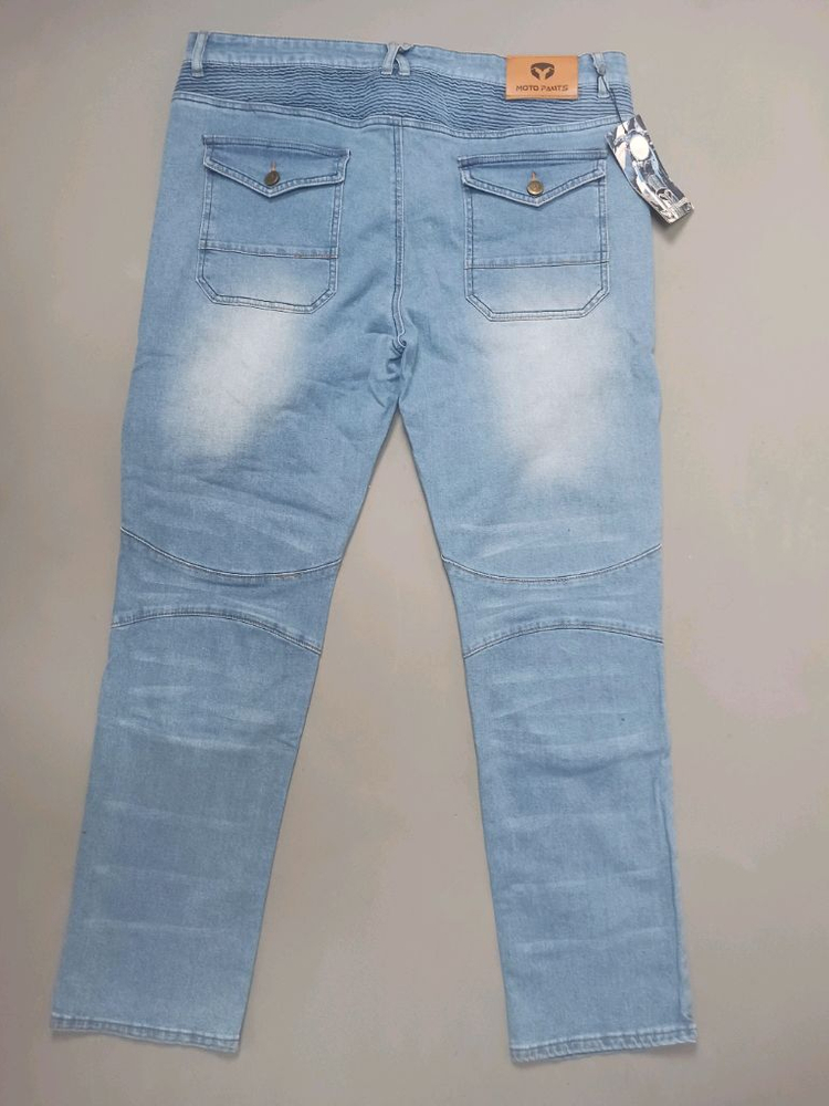 새제품 [38] 모토팬츠 블루 워싱 바이커진 청바지 발망 스타일 이미지