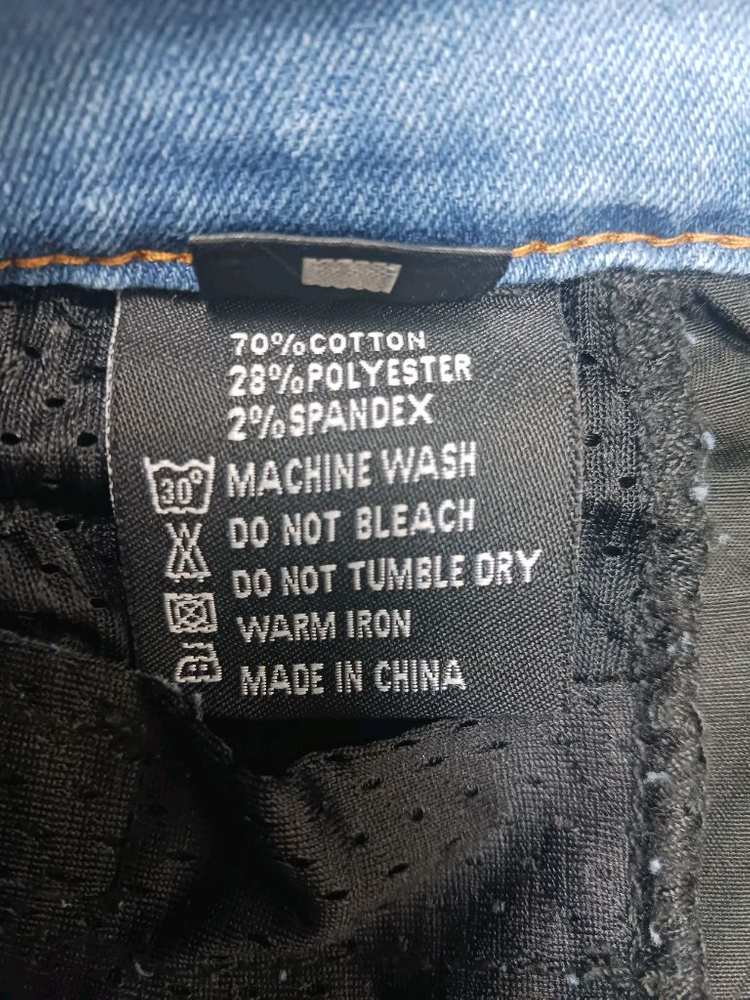 새제품 [38] 모토팬츠 블루 워싱 바이커진 청바지 발망 스타일 이미지